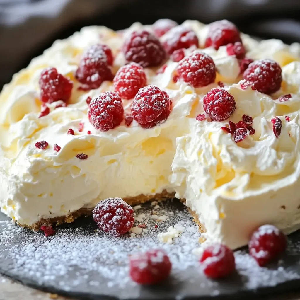 Sernik na mascarpone z malinami