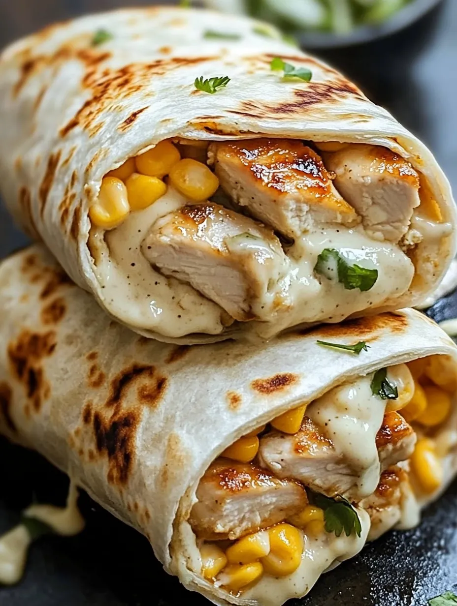 Burrito z Grillowanym Kurczakiem i Kukurydzą.