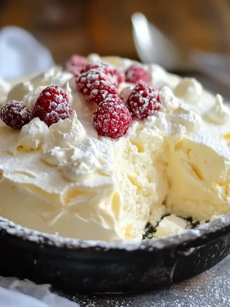 Sernik z mascarpone bez pieczenia z malinami.