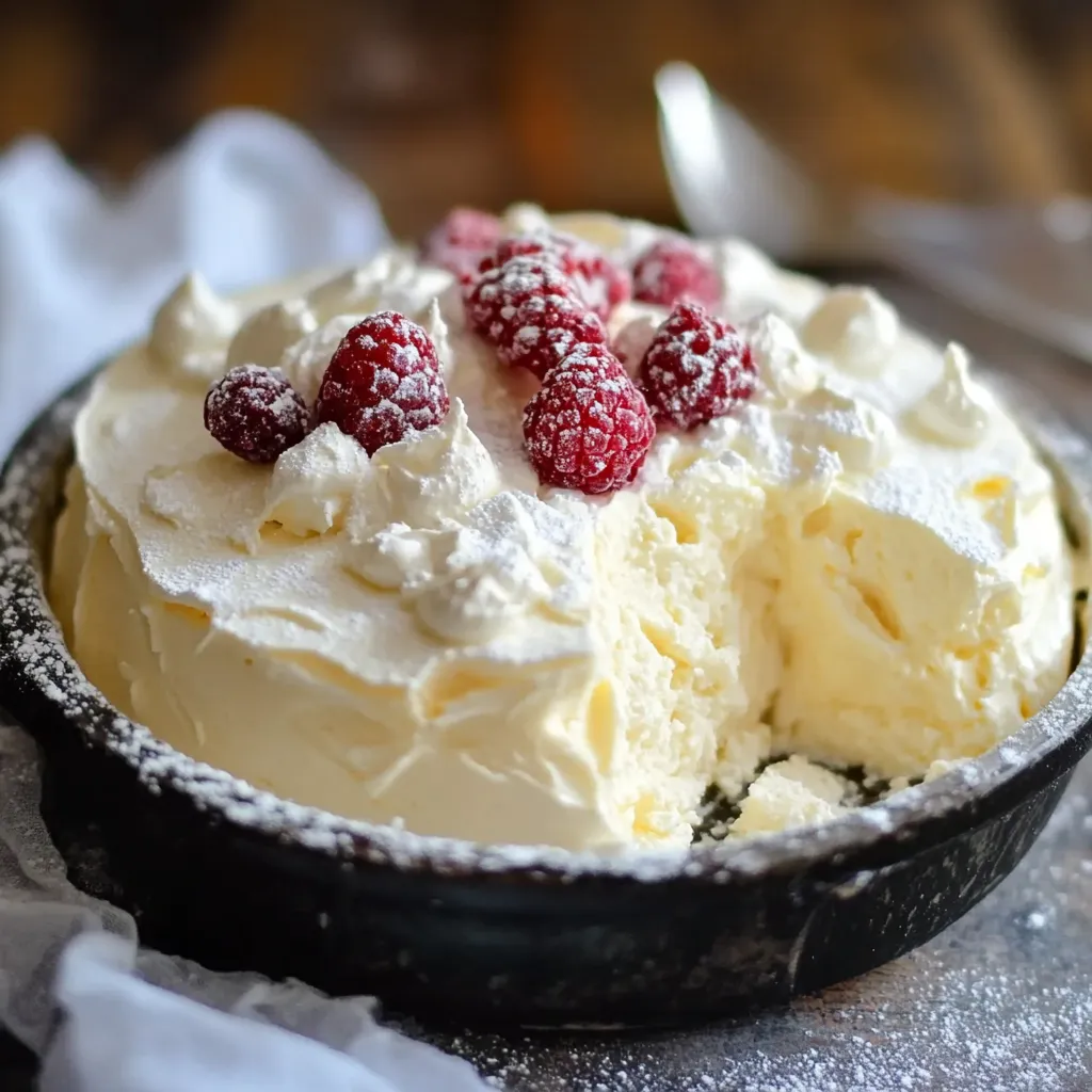 Sernik z mascarpone bez pieczenia z bitą śmietaną i malinami.