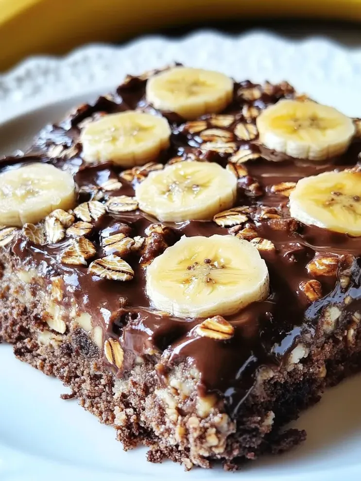 Pyszne Batonik owsiany czekoladowo-bananowy bez pieczenia.