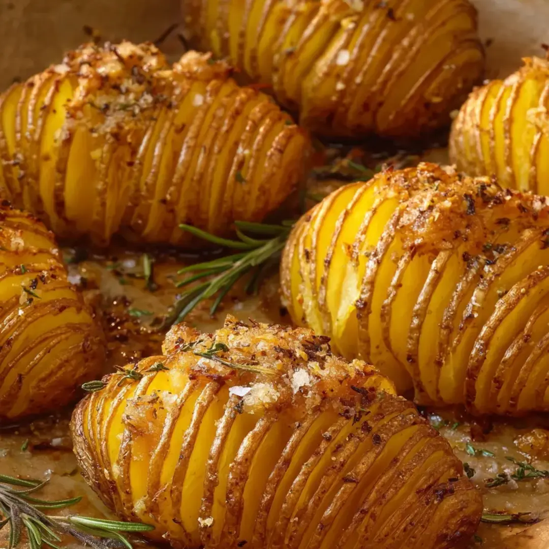 Ziemniaki Hasselback.