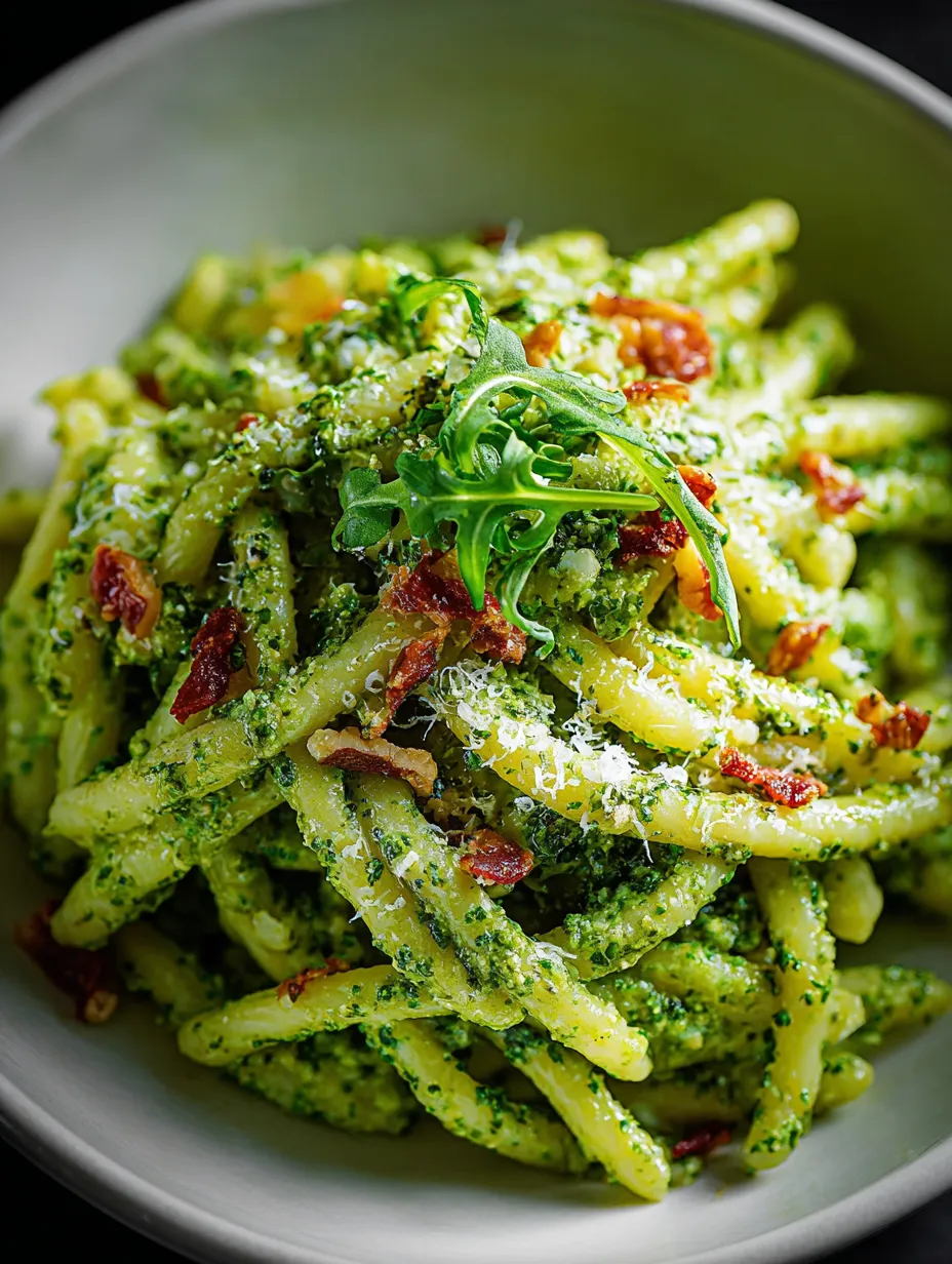 Makaron z kremowym pesto z rukoli i orzechów włoskich pyszne,