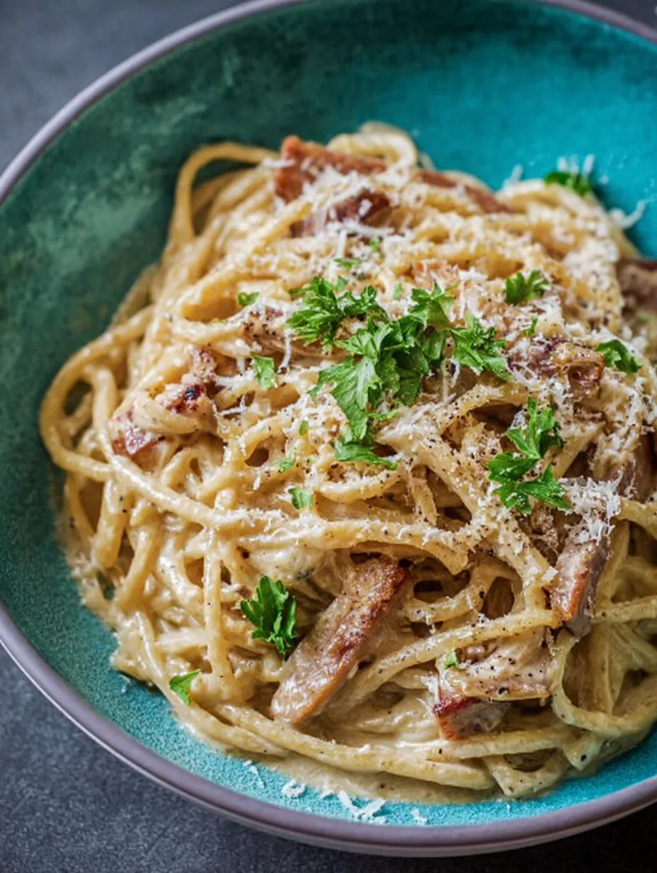 Pyszne Vegan Carbonara.