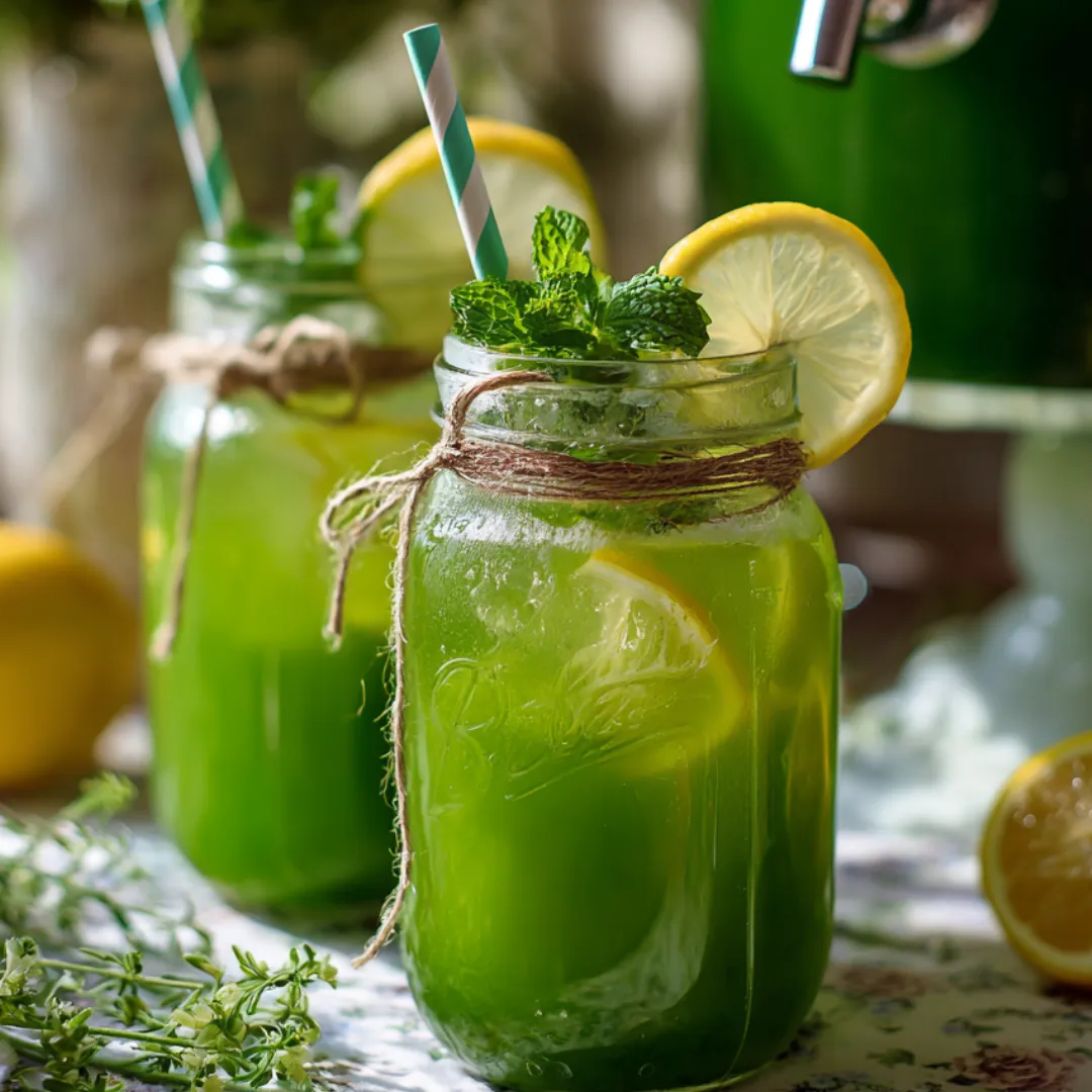 Lemoniada ze świeżą bazylią.