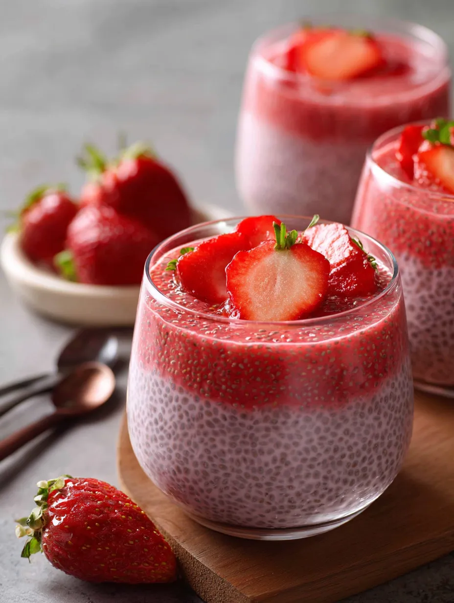 Pudding Chia z Truskawkami.