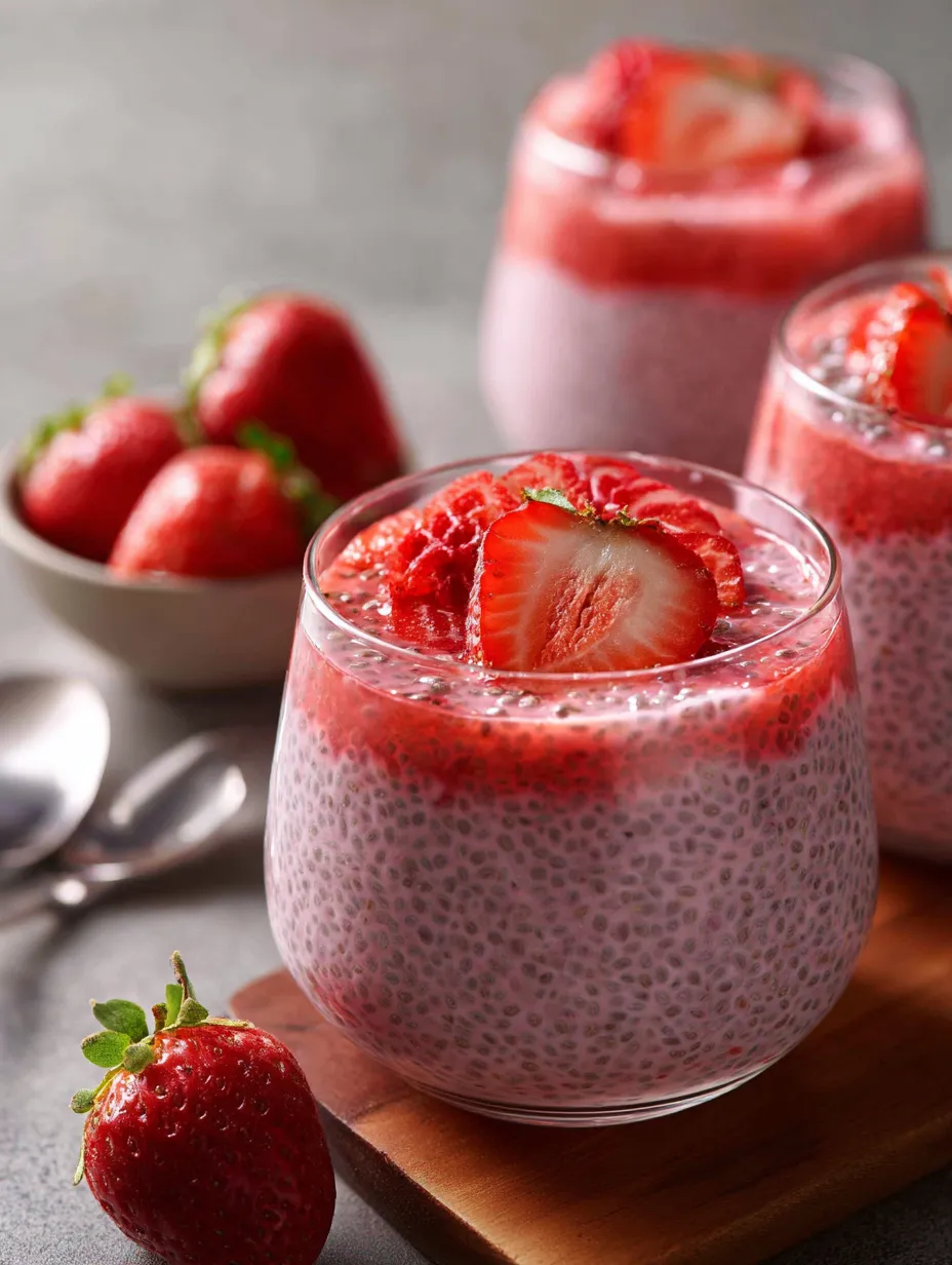 Pudding Chia z Truskawkami.