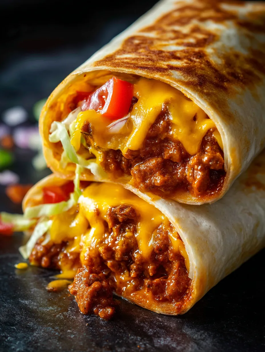 Domowy Chili Cheese Burrito à la Taco Bell.