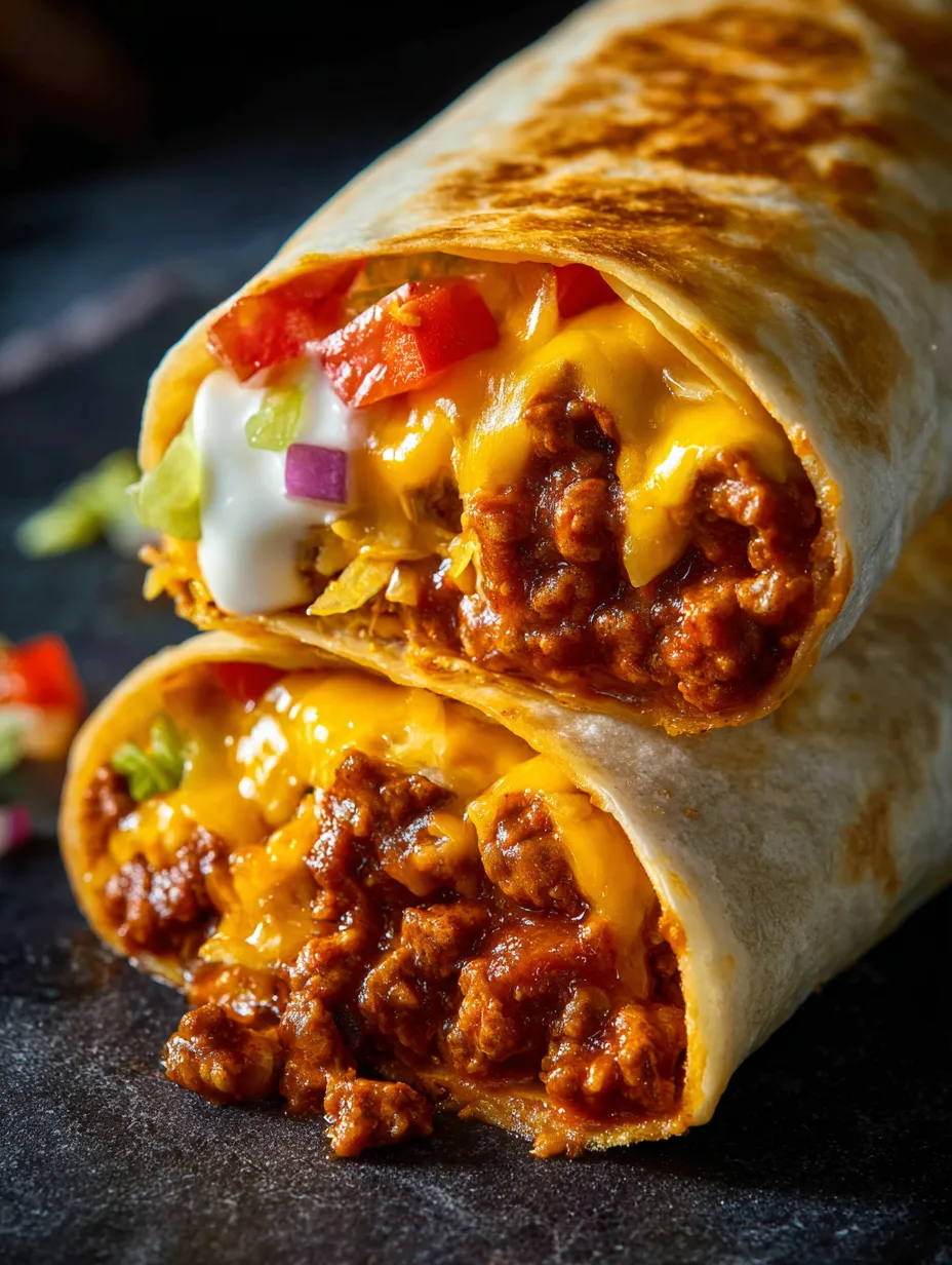 Domowy Chili Cheese Burrito à la Taco Bell.