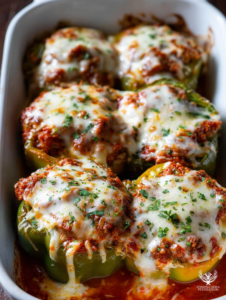 Papryki Faszerowane w Stylu Lasagne.