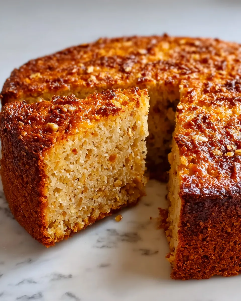 Ciasto na talerzu, z orzechami i cukrem.