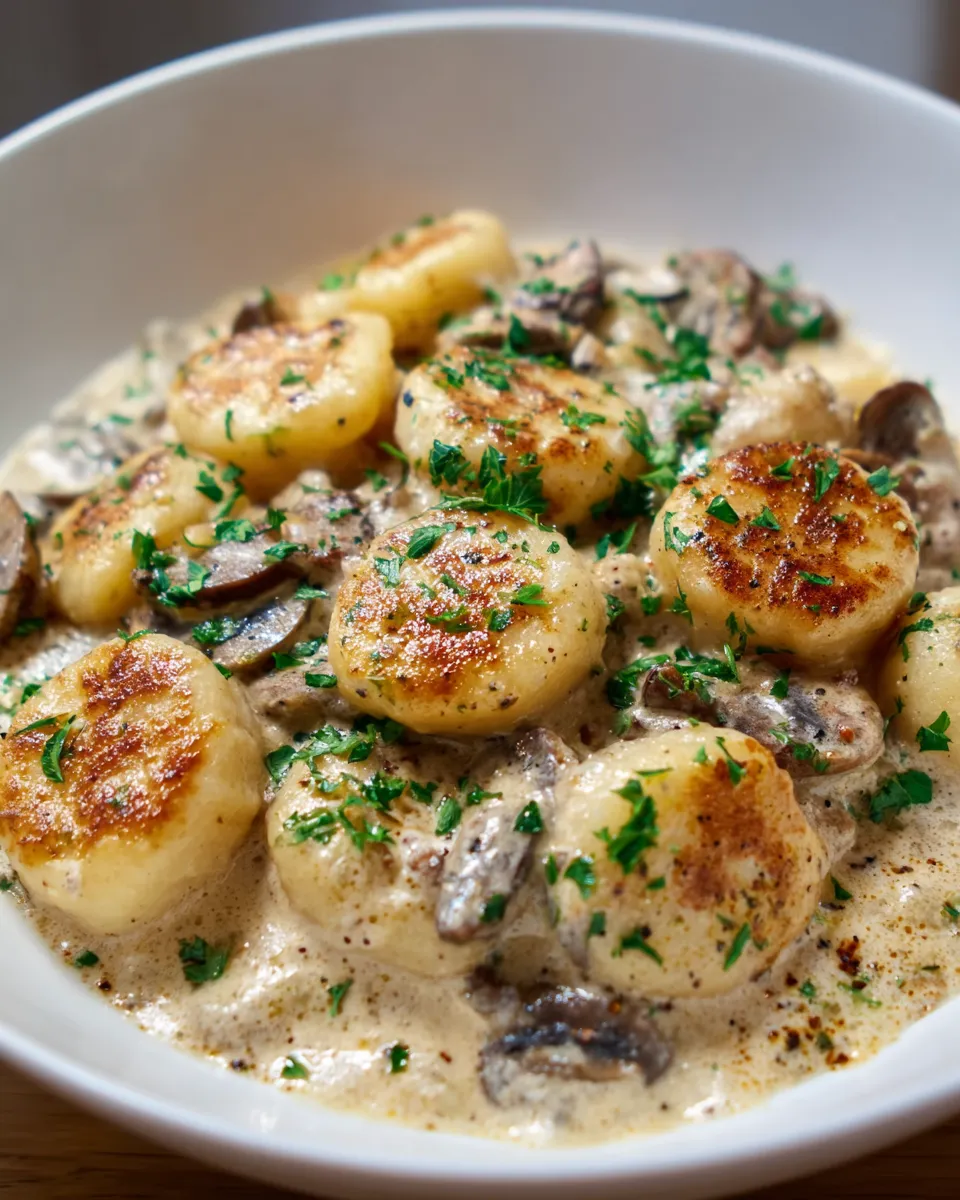 Pyszne kluski śląskie z sosem grzybowym