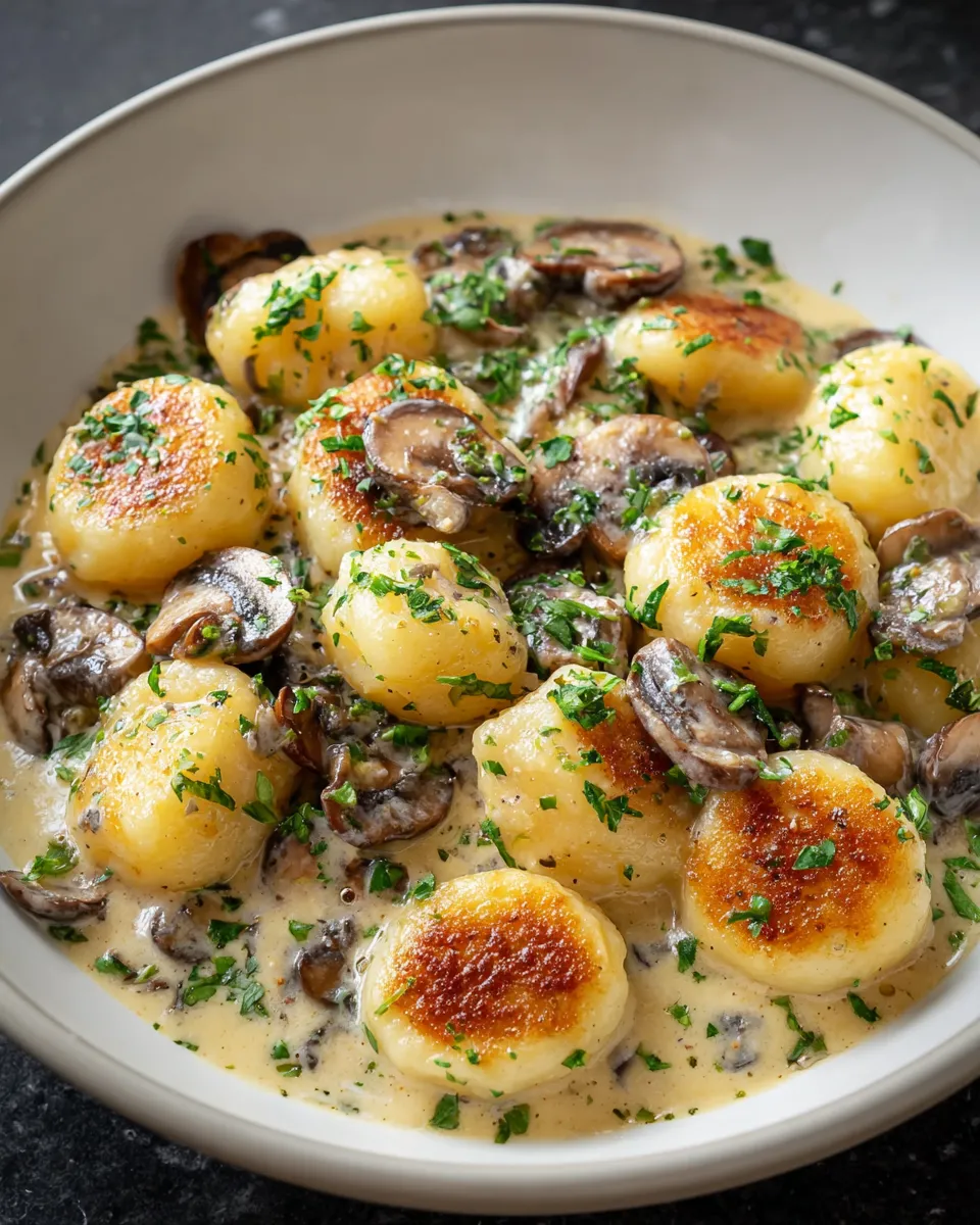 Smaczne kluski śląskie z sosem grzybowym