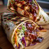 Wrapy z Kurczakiem BBQ i Surówką z Kapusty.